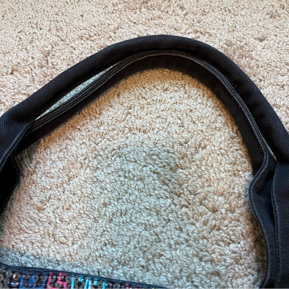 aéropostale black sequin canvas weekender bag - Picture 9 of 11